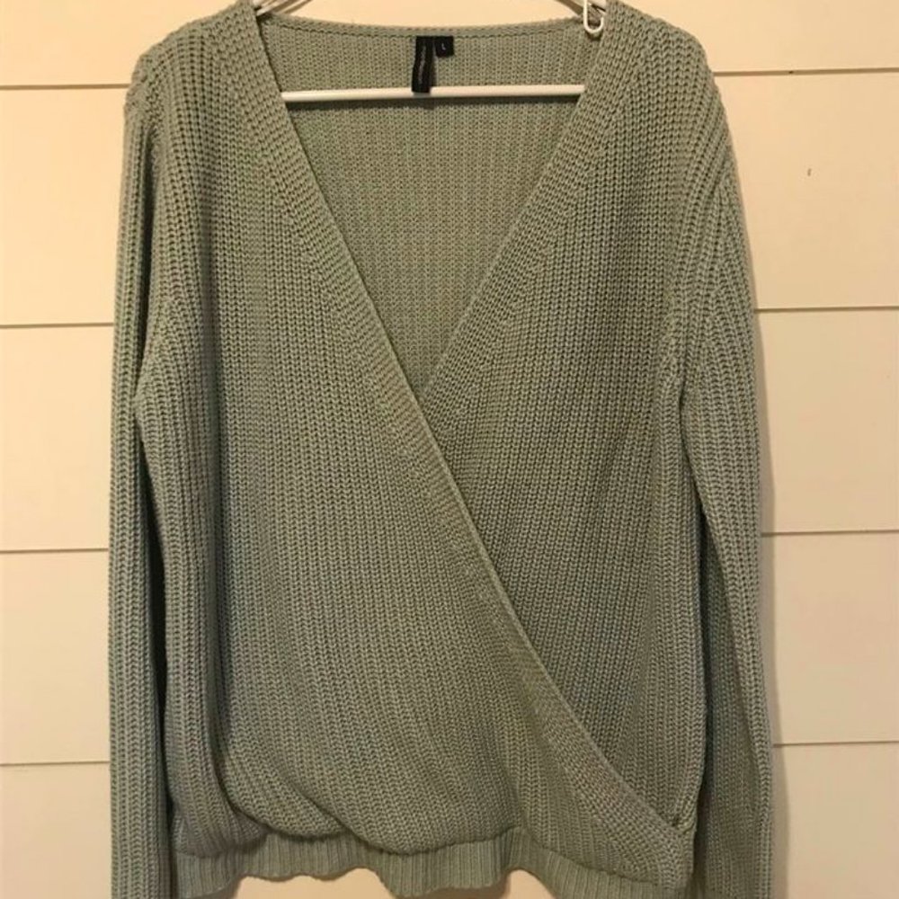 Blue/Grey Crossover Sweater